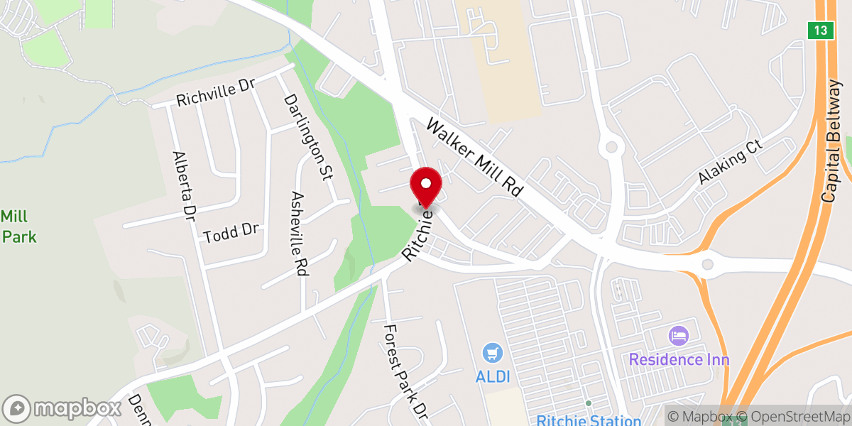 Map showing location of Mountain of Fire and Miracles Ministries-mfm Hyattsville Branch