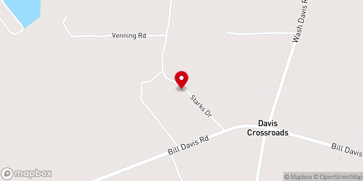 Map showing location of New Bethany Church