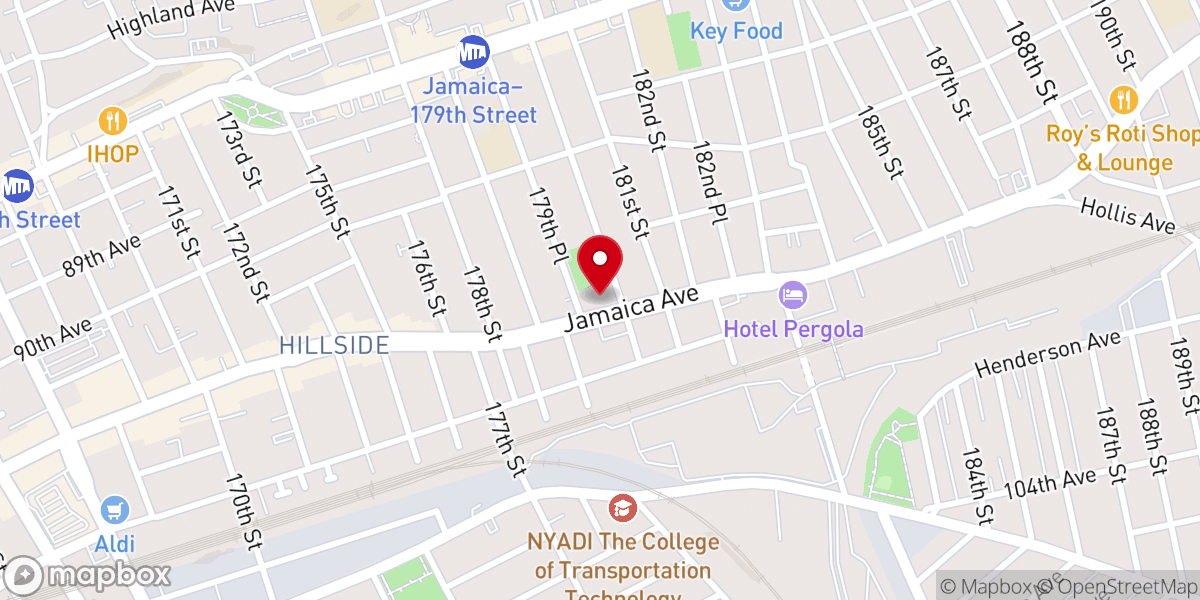 Map showing location of Bethesda Missionary Baptist Church
