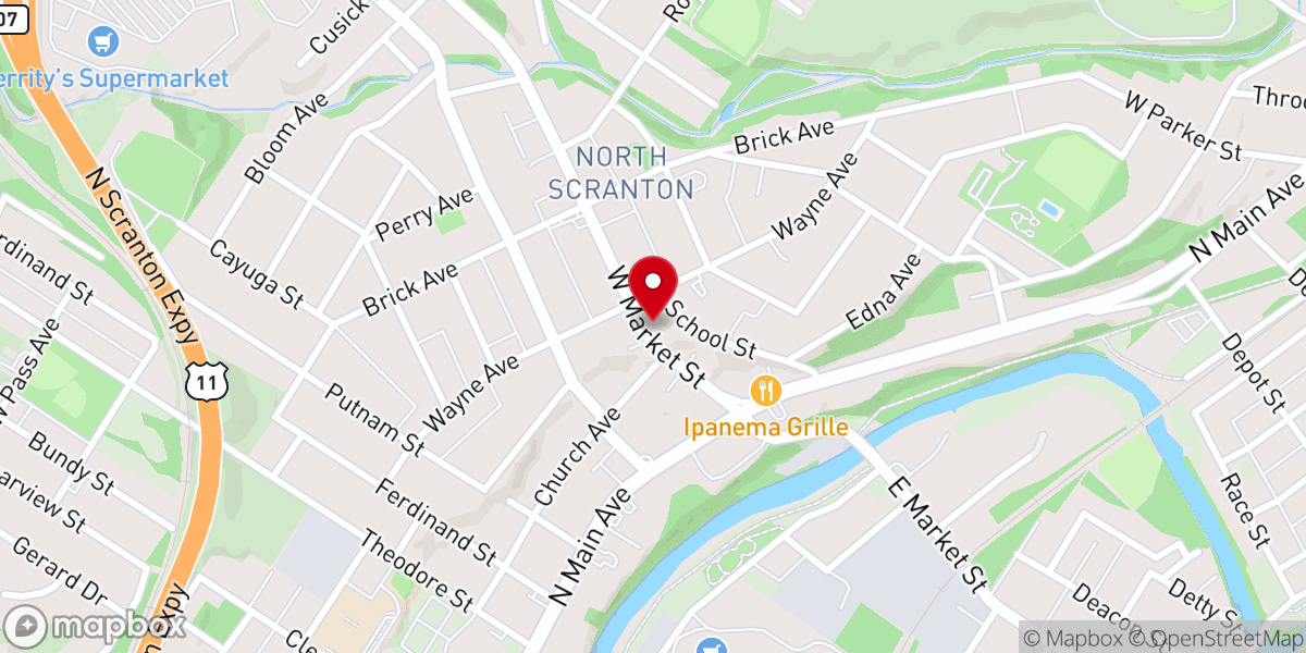 Map showing location of Radical Faith Fellowship