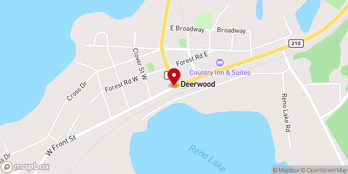 Map showing location of Deerwood