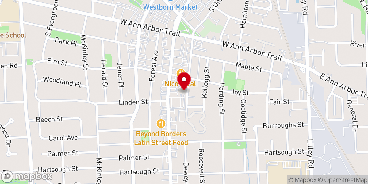 Map showing location of Living Peace Church