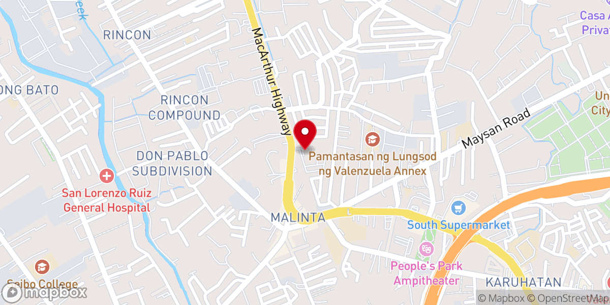Map showing location of San Isidro Labrador Parish Church - Malinta, Valenzuela City (Diocese of Malolos)
