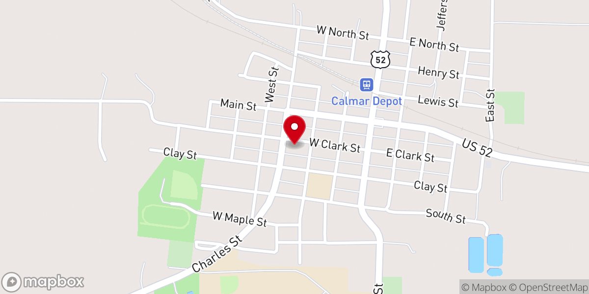 Map showing location of Trinity Lutheran Church