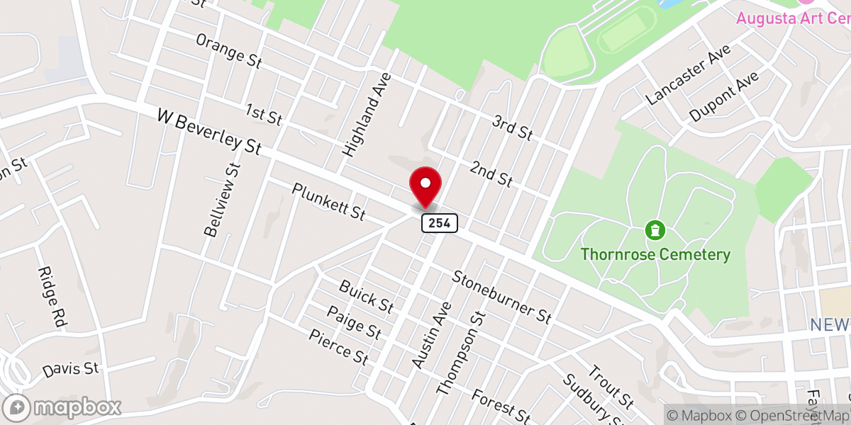 Map showing location of Friendship Church