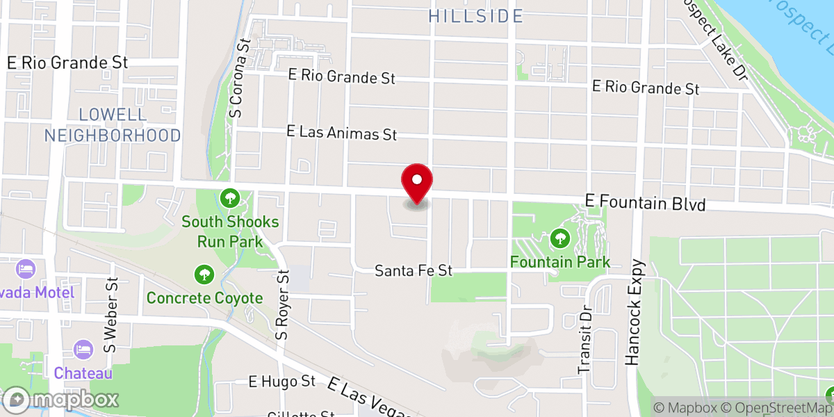 Map showing location of St Johns Baptist Church