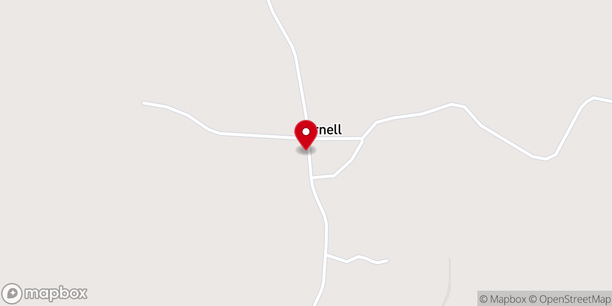 Map showing location of Pernell Church