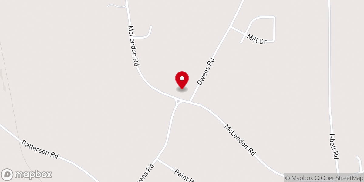 Map showing location of Bethlehem Crossroads Baptist Church
