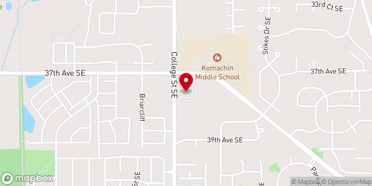 Map showing location of Temple Baptist Church