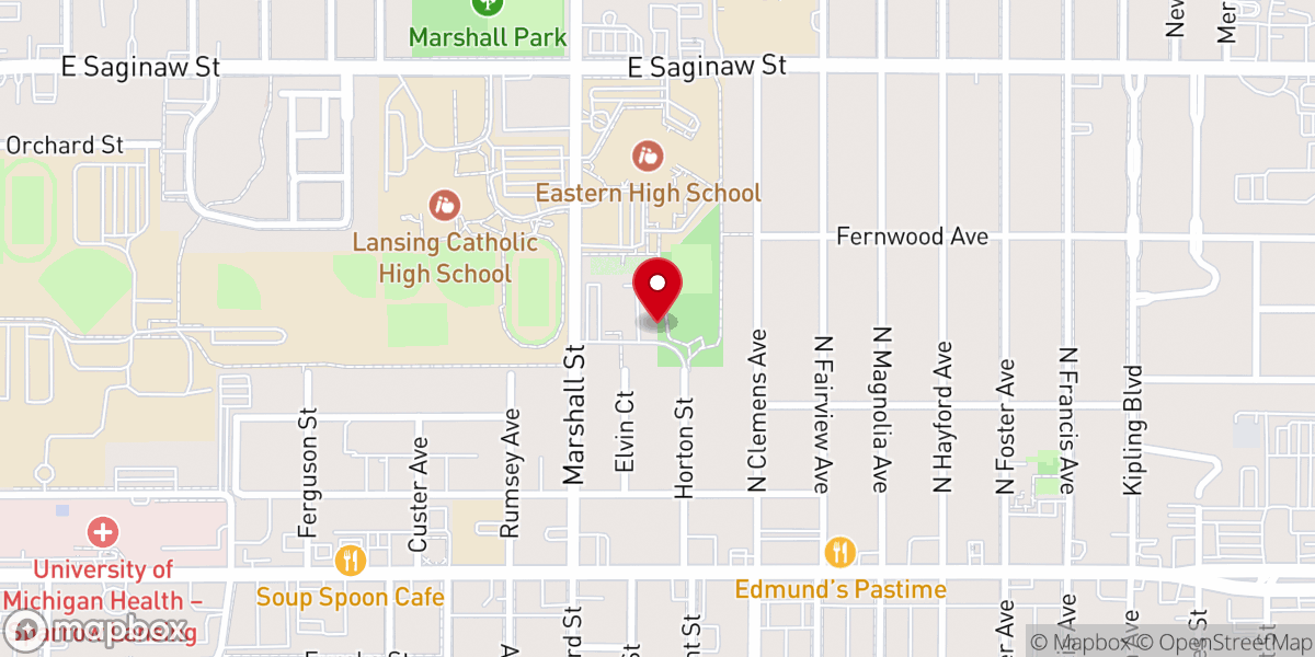 Map showing location of Robinson Memorial