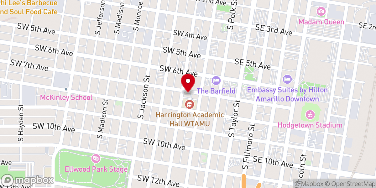 Map showing location of The Refinery Church Of Amarillo