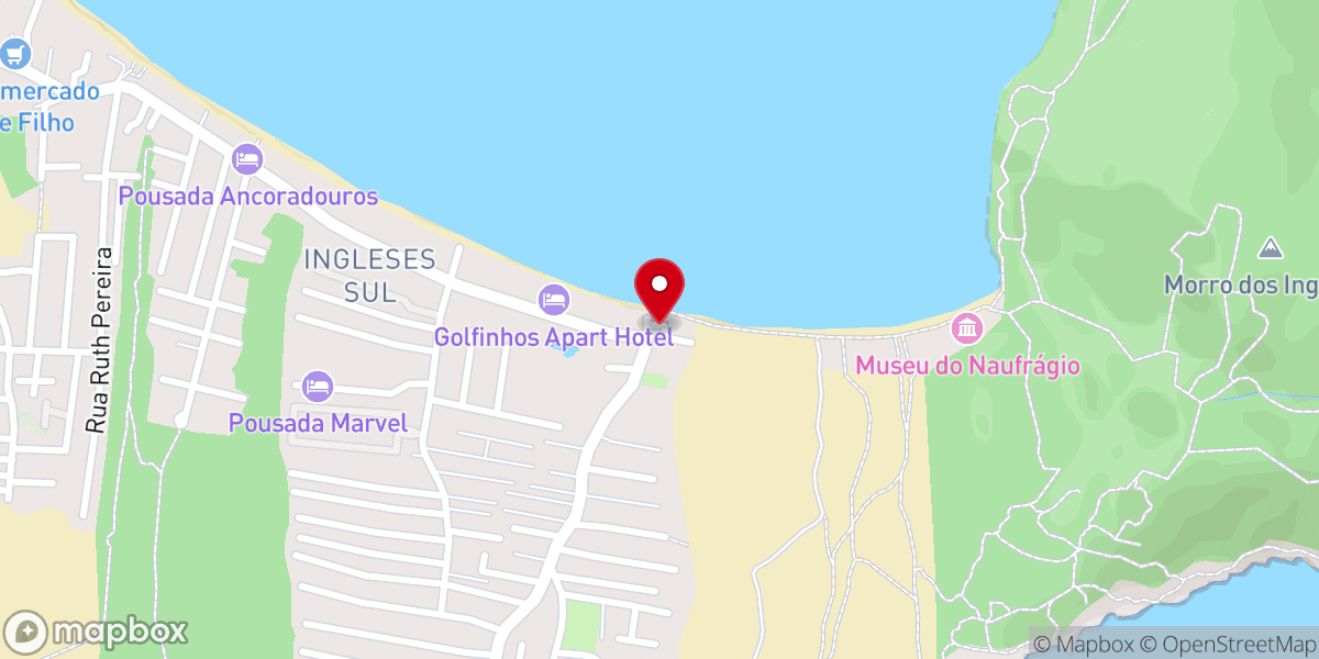 Map showing location of Igreja Nossa Senhora dos Navegantes