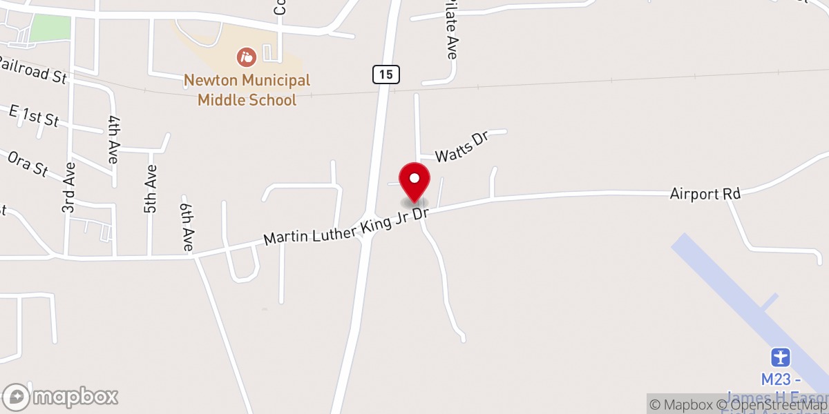 Map showing location of Sylvester United Methodist Church