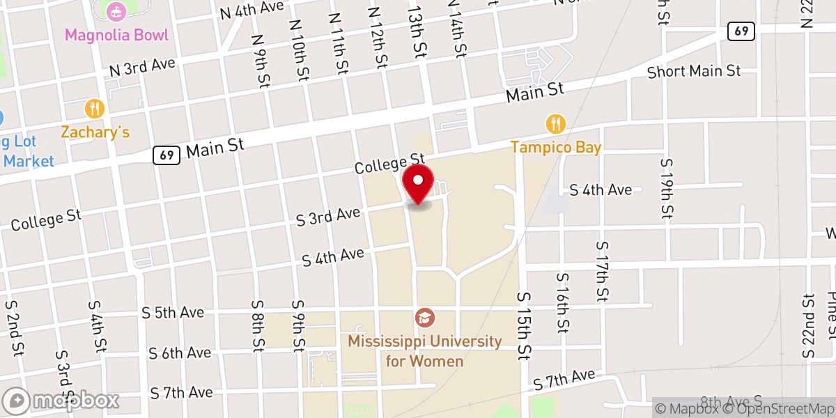 Map showing location of Carrier Chapel