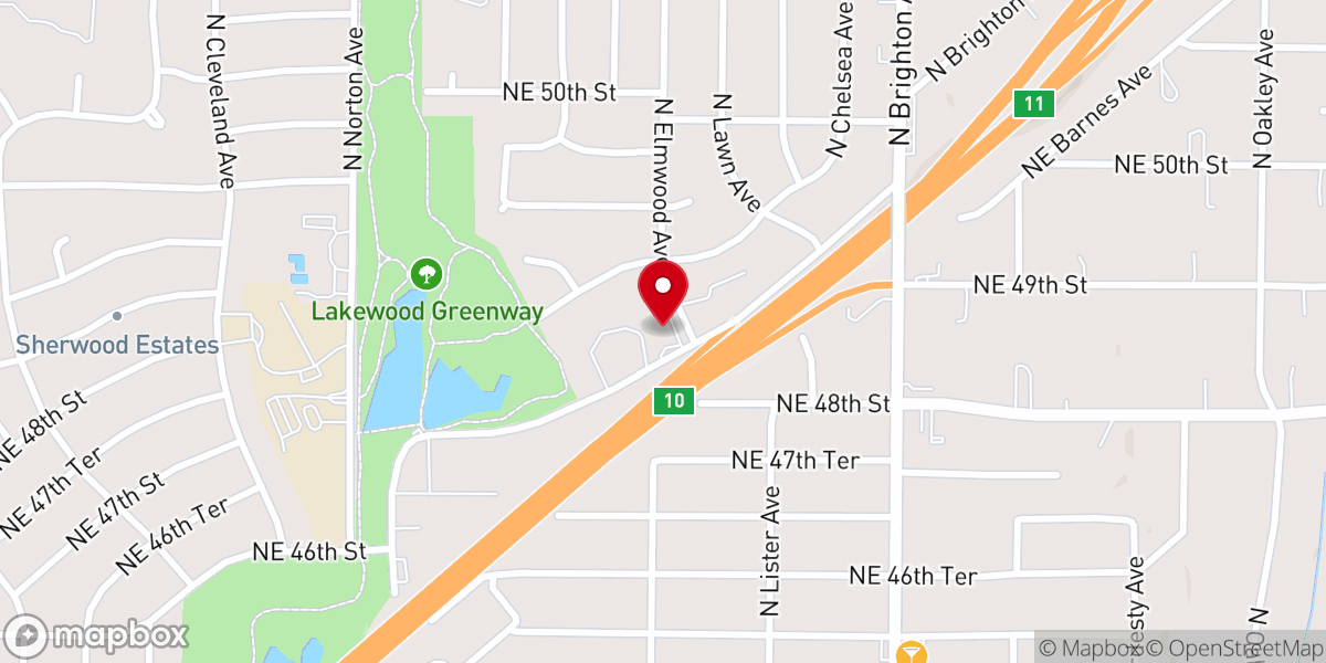 Map showing location of Beth Haven Church