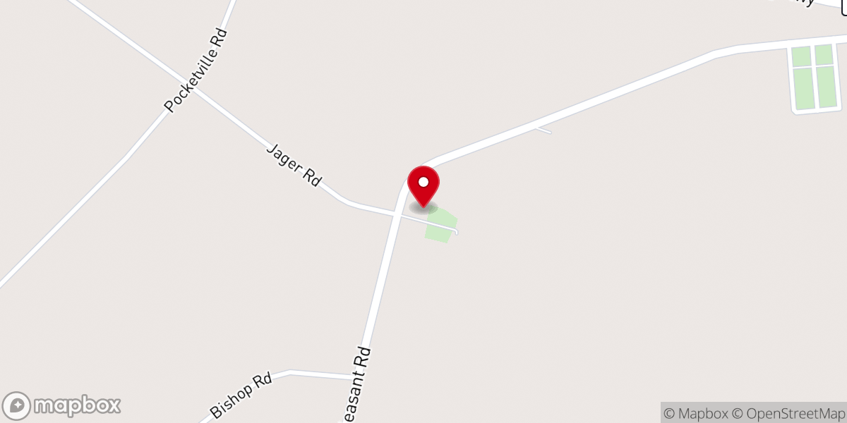 Map showing location of Mount Pleasant Lutheran Church
