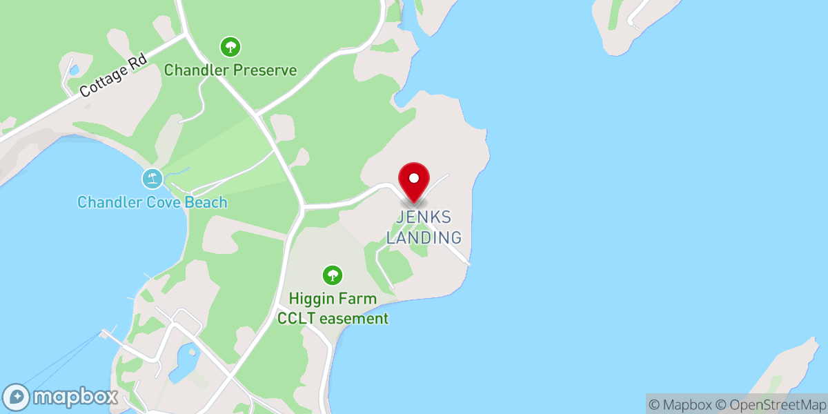 Map showing location of Jenks Landing