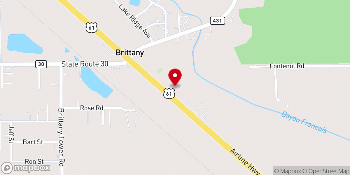 Map showing location of Saint Peter Baptist Church