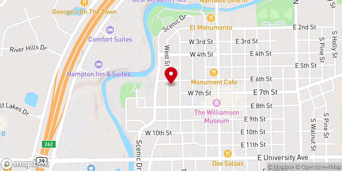Map showing location of St. Paul's Chapel