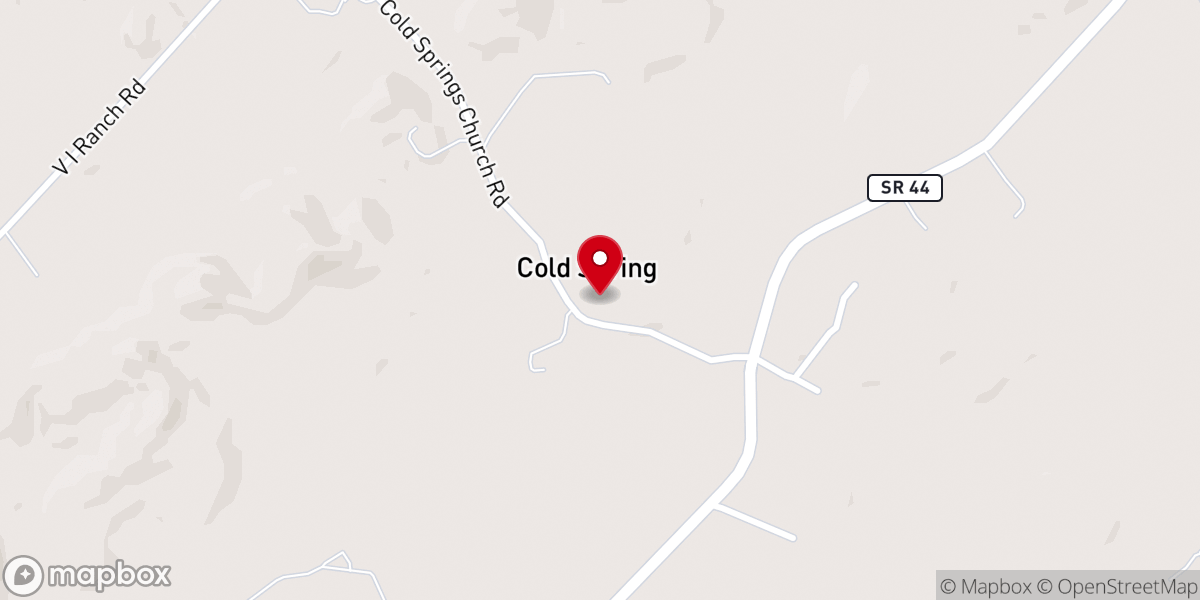 Map showing location of Cold Springs Presbyterian Church