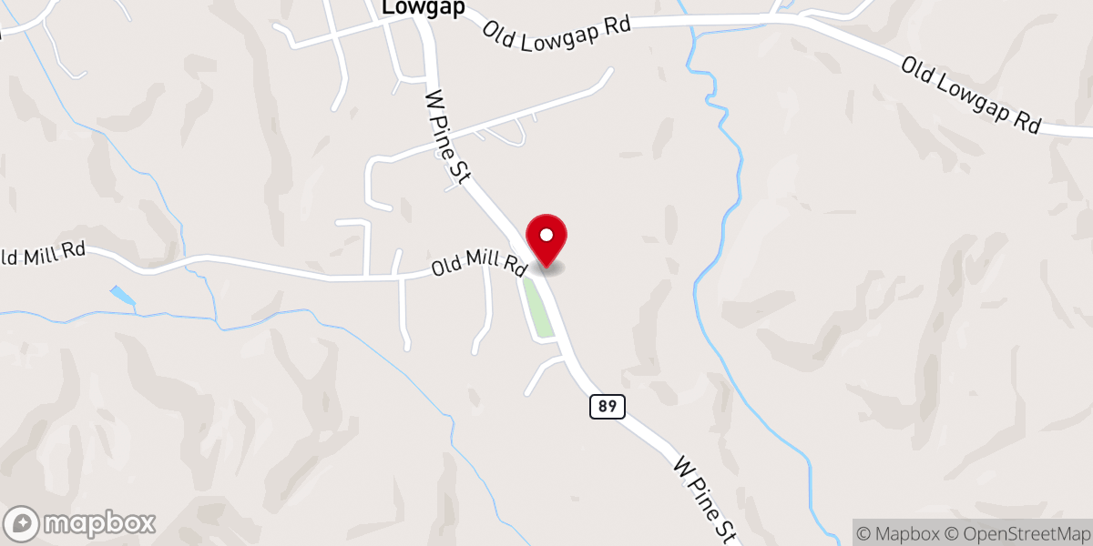 Map showing location of Mount View Church