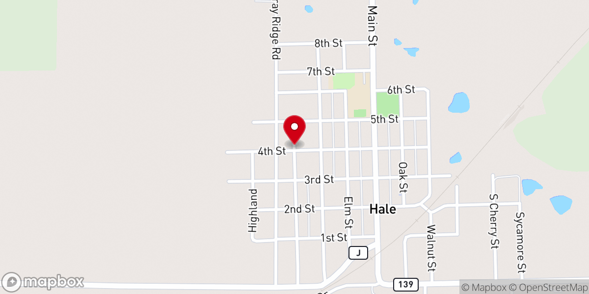 Map showing location of Baptist Parsonage
