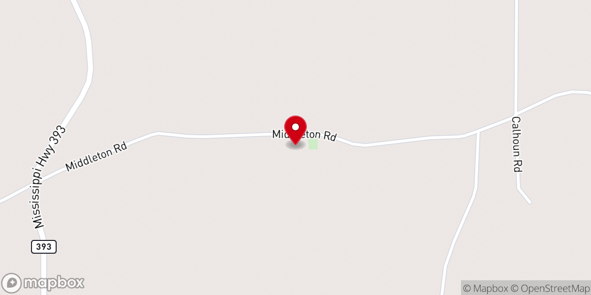 Map showing location of Middleton Church