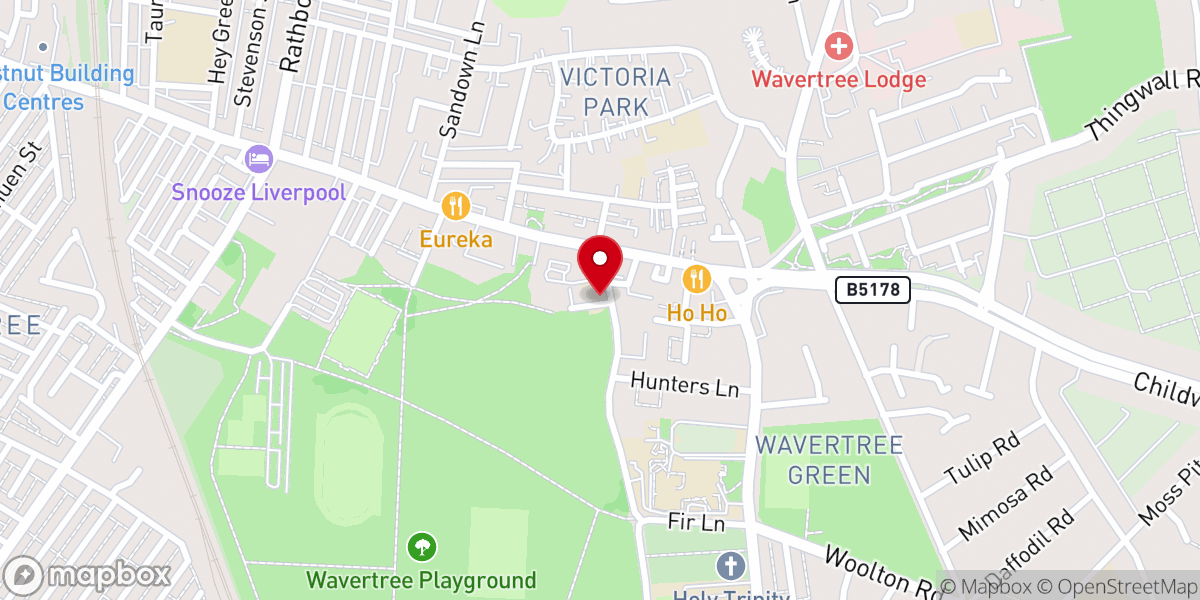 Map showing location of Wavertree Church of England School