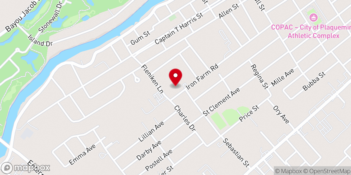 Map showing location of Little Rock Church
