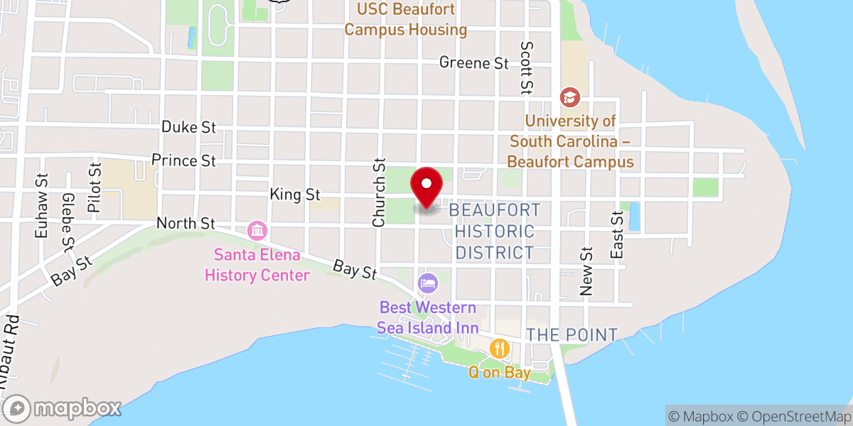 Map showing location of St Helena’s Anglican Church