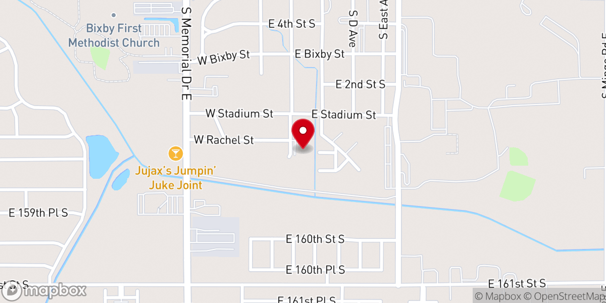 Map showing location of The Crossing Bixby