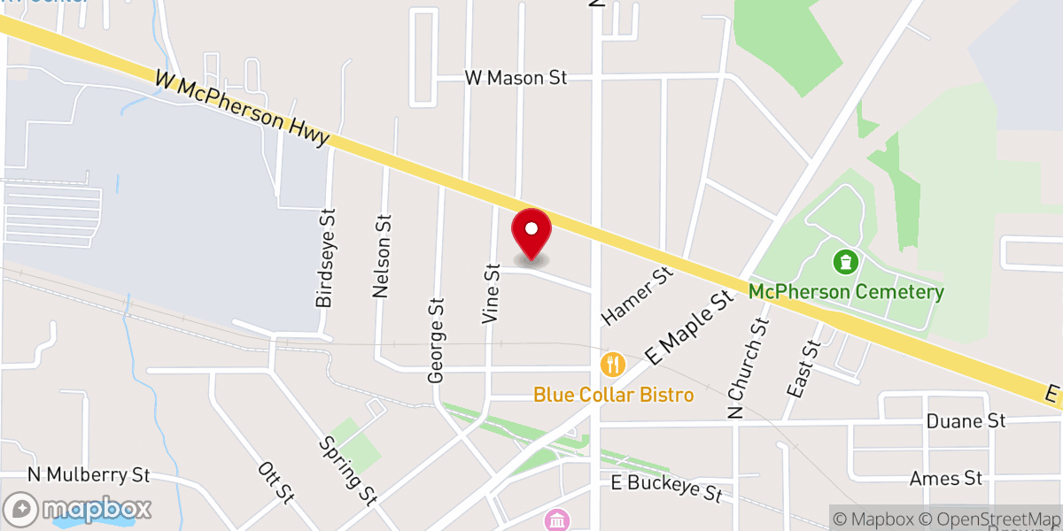 Map showing location of Calvary Apostolic Clyde