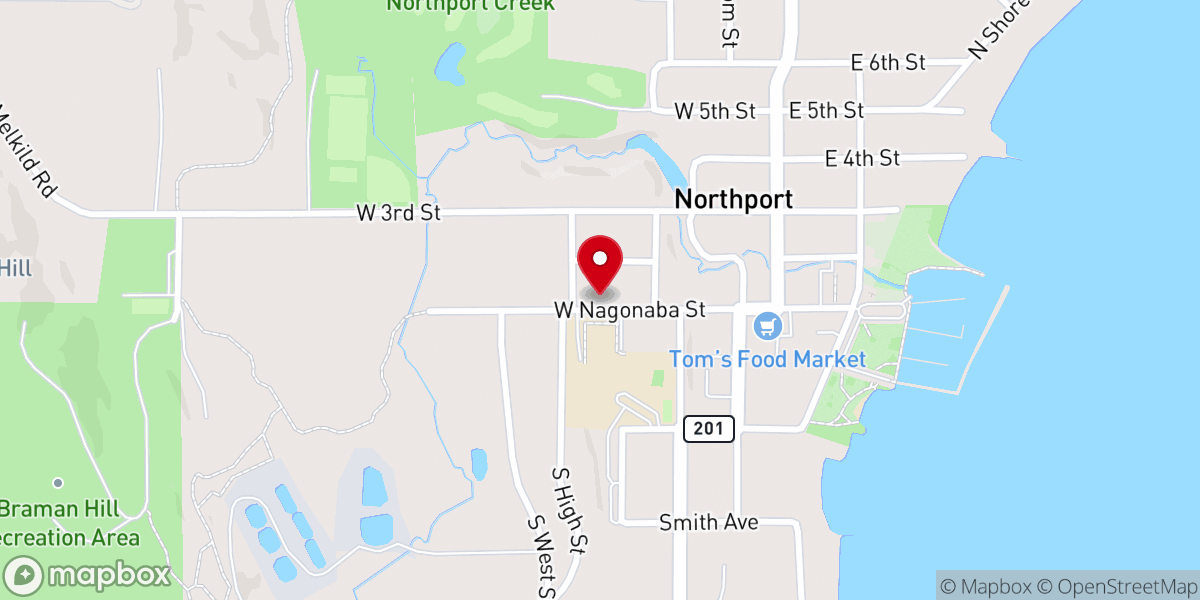 Map showing location of Bethany Lutheran Church