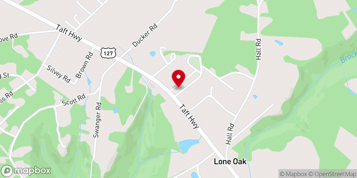 Map showing location of LONE OAK CHURCH OF GOD