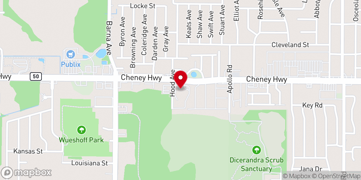 Map showing location of Indian River City United Methodist Church