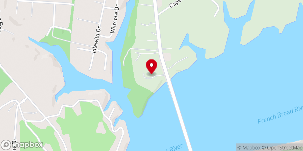Map showing location of Church of God At Douglas Lake