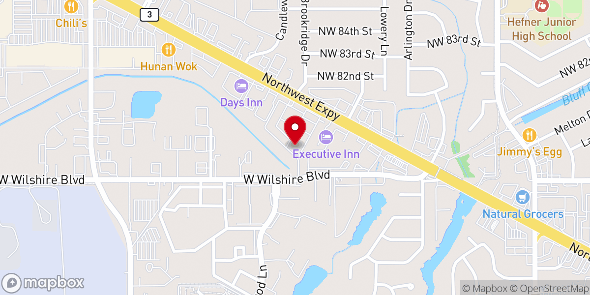 Map showing location of Stedfast Baptist Church