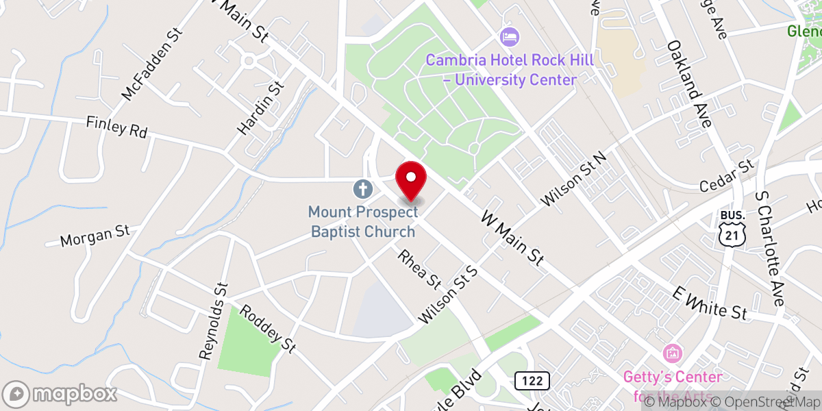 Map showing location of United House of Prayer For All