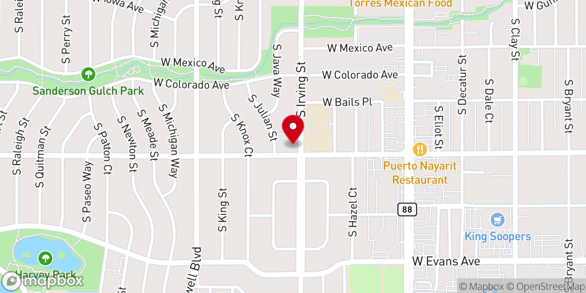 Map showing location of Brentwood United Methodist Church