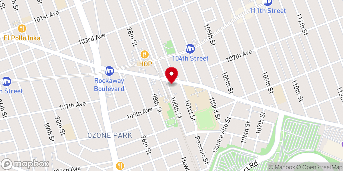 Map showing location of Promesas de Dios NYC