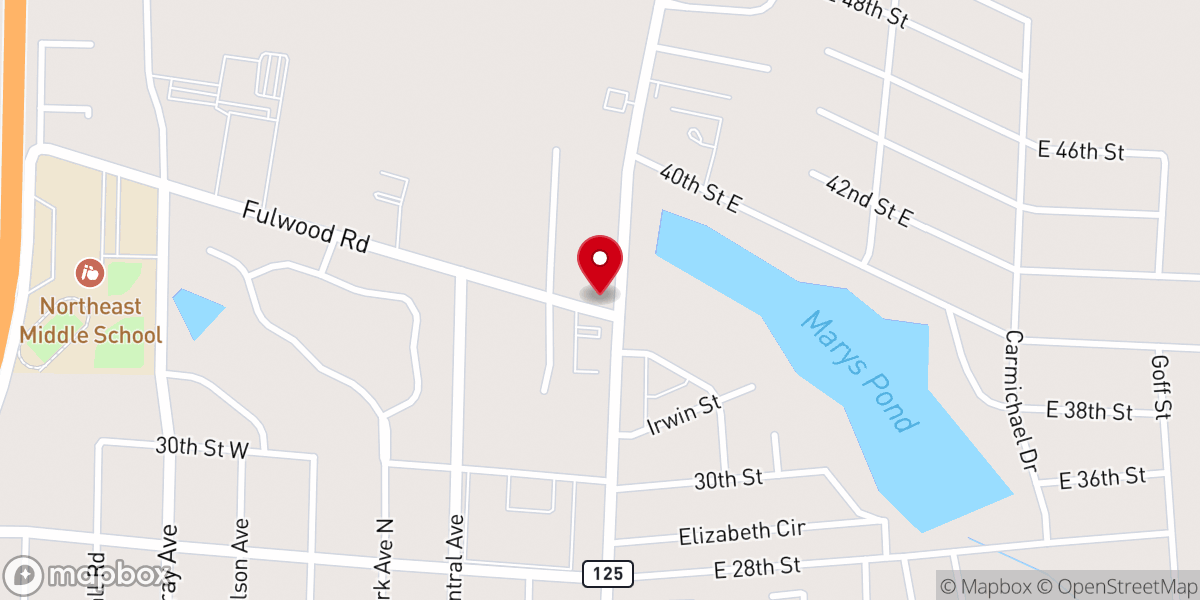 Map showing location of Sonrise Chapel