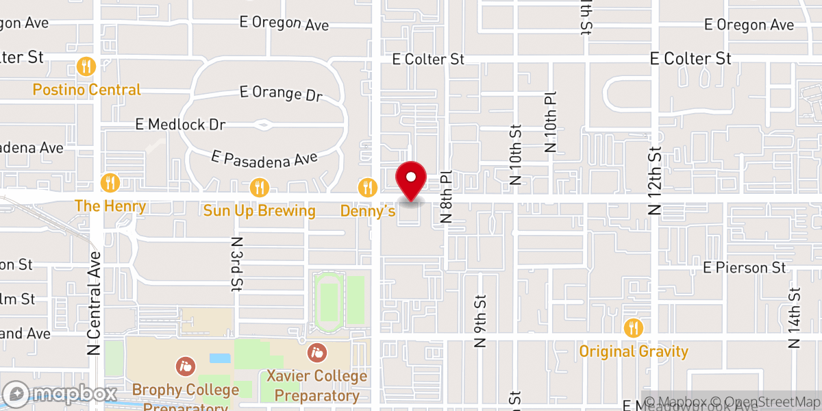 Map showing location of Faith Lutheran Church