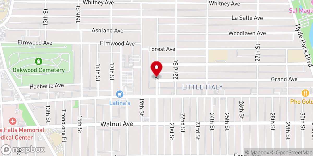 Map showing location of Catholic Worker of Niagara Falls Inc