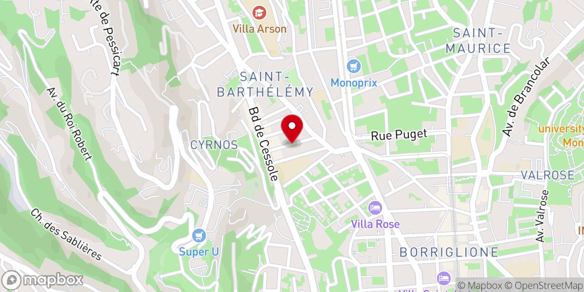Map showing location of Assemblée de Dieu