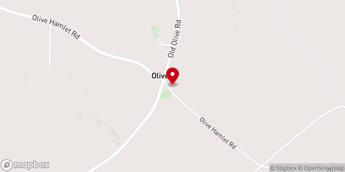 Map showing location of Olive Missionary Baptist Church