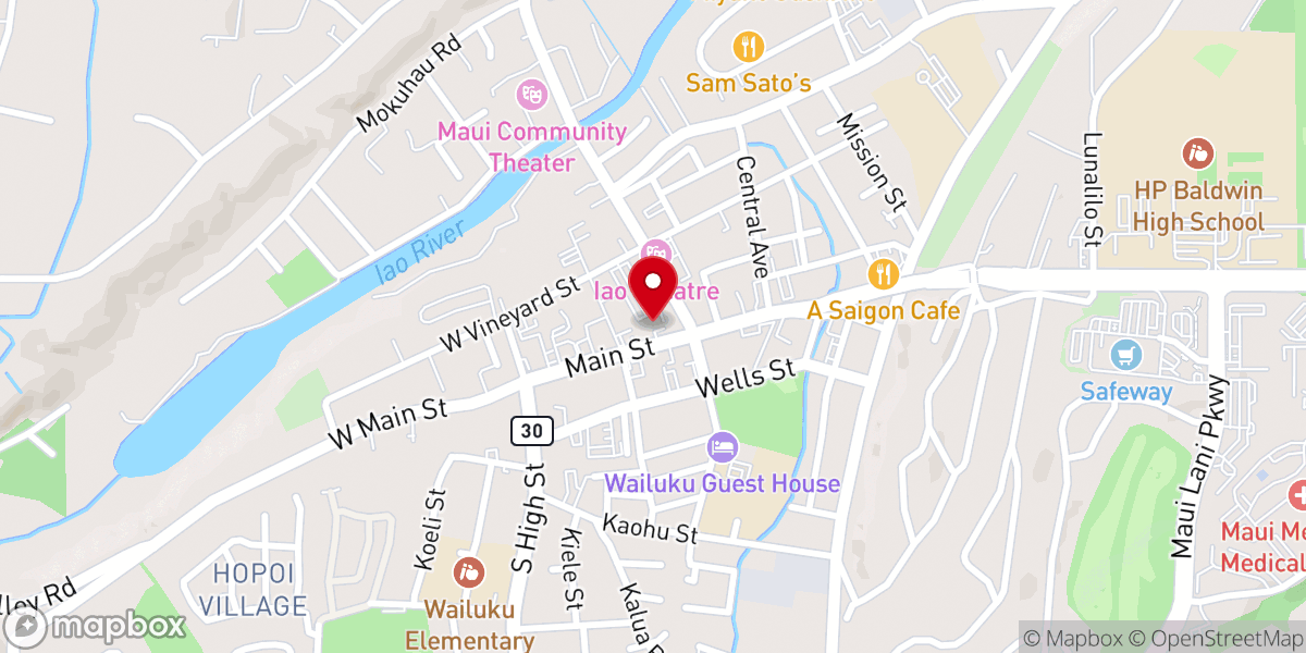 Map showing location of Calvary Chapel Central Maui