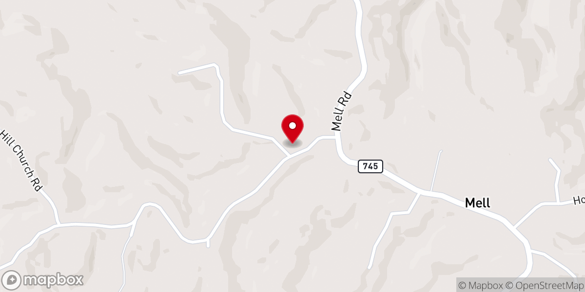 Map showing location of Maple Hill Church