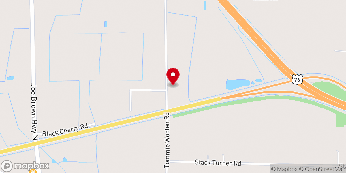 Map showing location of St. John Missionary Baptist Church