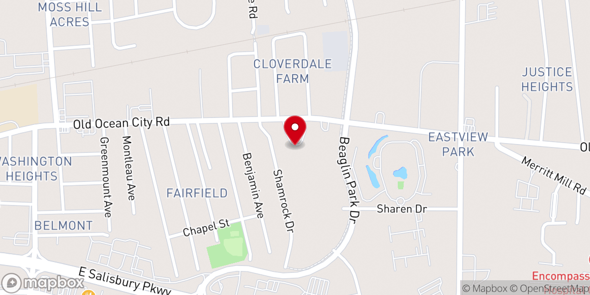 Map showing location of Immanuel Baptist Church