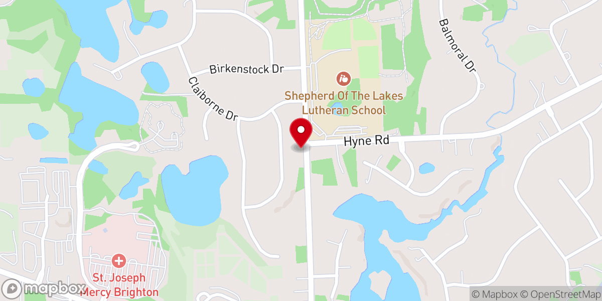 Map showing location of Faith Worship Center